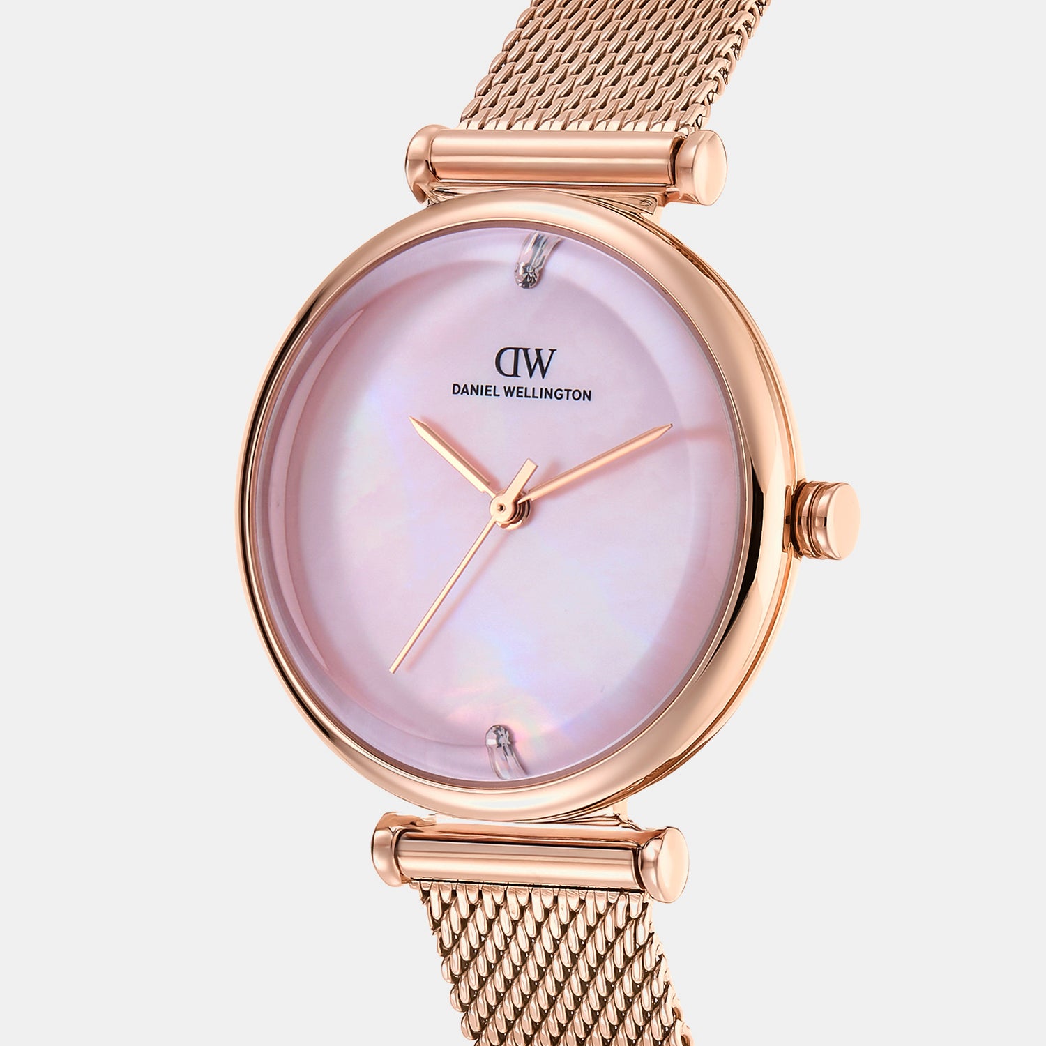 Women Quartz Mother Of Pearl Dial Analog Stainless Steel Watch DW0DL3301