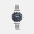 Women Quartz Black Dial Analog Mesh Watch DW0DL3302