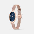 Women Quartz Blue Dial Analog Stainless Steel Watch DW0DL3000