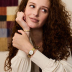 Women Quartz White Dial Analog Stainless Steel Watch DW00100993