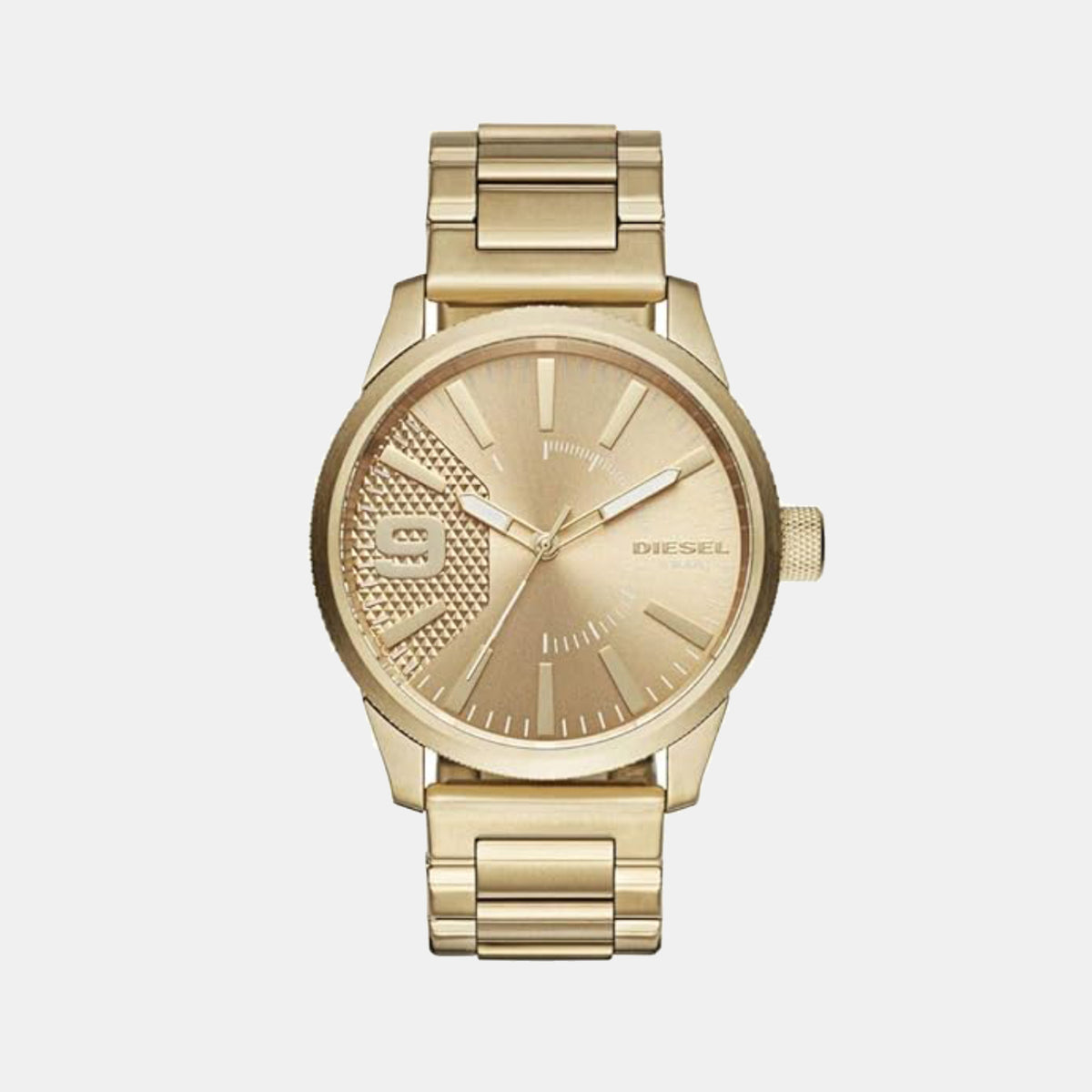 Rasp Men Quartz Gold Dial Analog Stainless Steel Watch DZ1761
