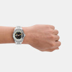 Scraper Men Quartz Black Dial Analog Stainless Steel Watch DZ2172