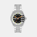 Scraper Men Quartz Black Dial Analog Stainless Steel Watch DZ2172