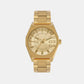 Men Quartz Gold Dial Analog Stainless Steel Watch DZ2173