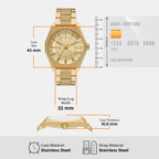 Diesel 43 mm Gold Quartz watch