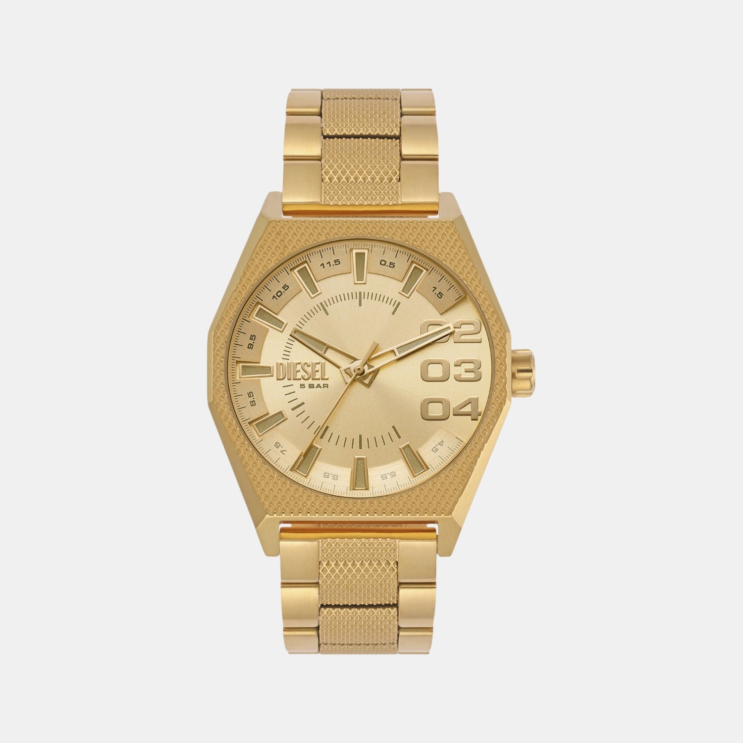 Scraper Men Quartz Gold Dial Analog Stainless Steel Watch DZ2173