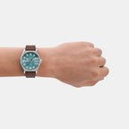 Scraper Men Quartz Blue Dial Analog Leather Watch DZ2174