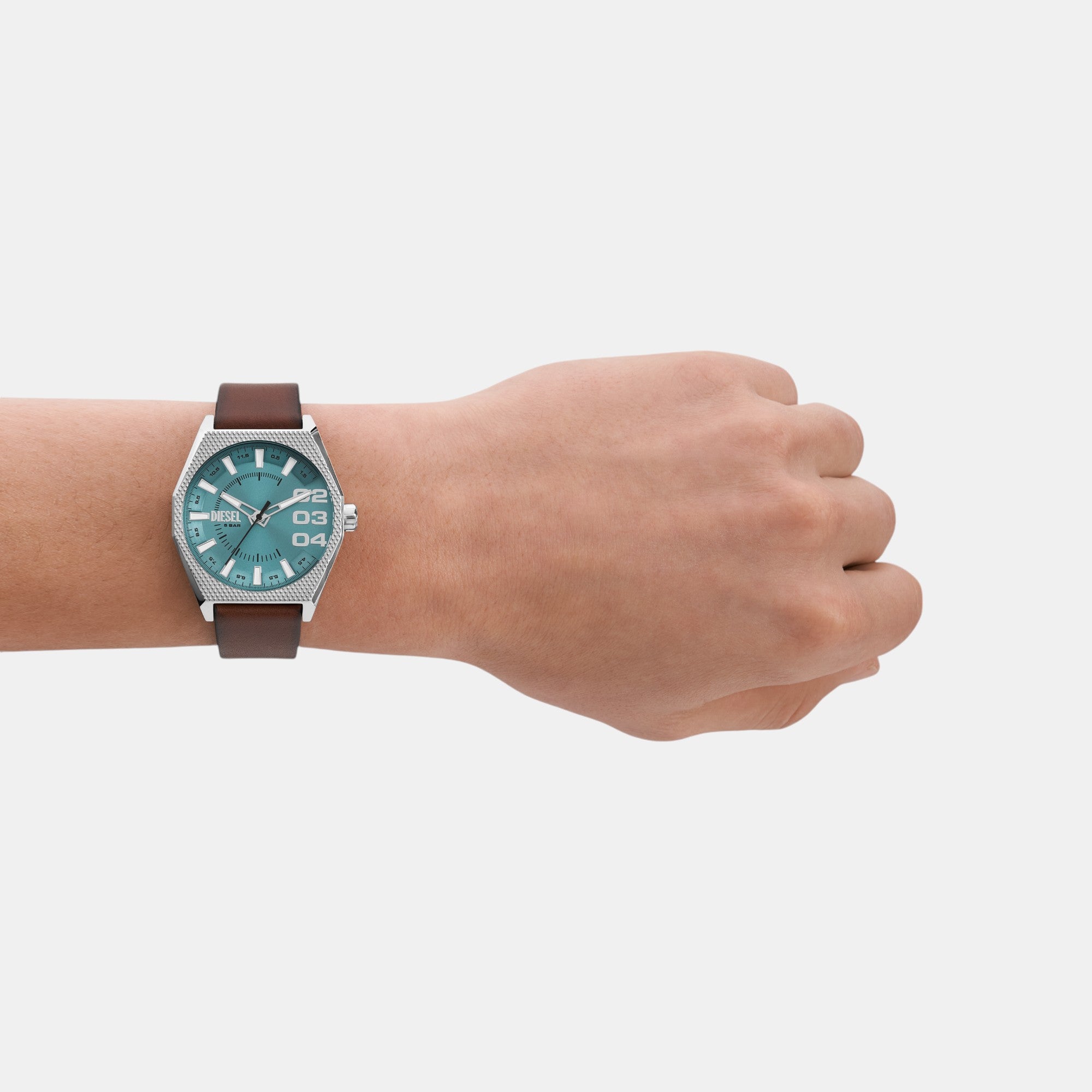 Scraper Men Quartz Blue Dial Analog Leather Watch DZ2174