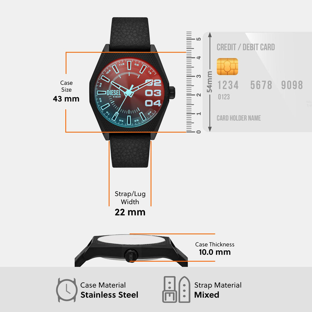 Scraper Men Quartz Multi-Colour Dial Analog Silicone Watch DZ2175