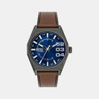 Scraper Men Quartz Blue Dial Analog Leather Watch DZ2189