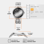 Streamline Men Quartz White Dial Analog Stainless Steel Watch DZ2205