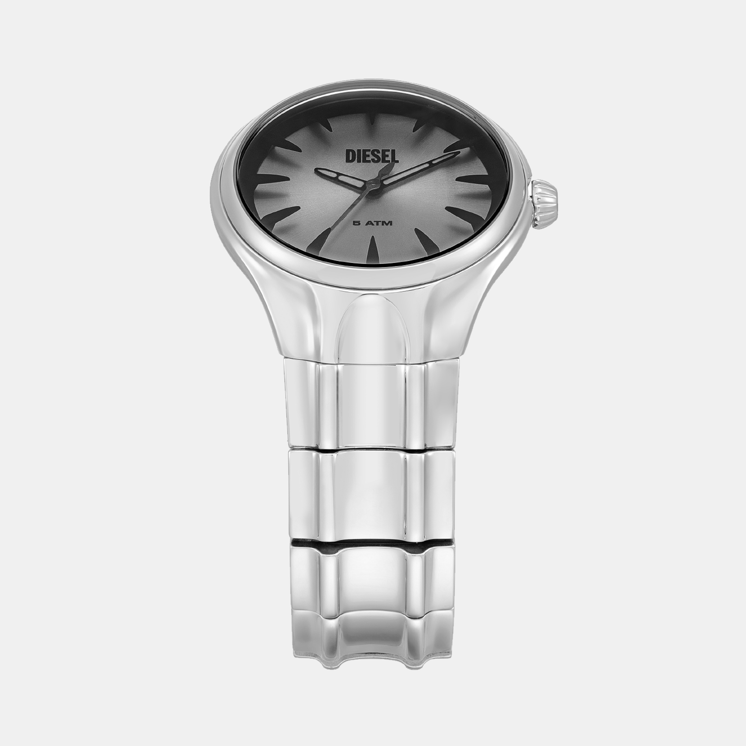 Streamline Men Quartz White Dial Analog Stainless Steel Watch DZ2205