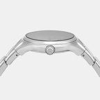 Streamline Men Quartz White Dial Analog Stainless Steel Watch DZ2205