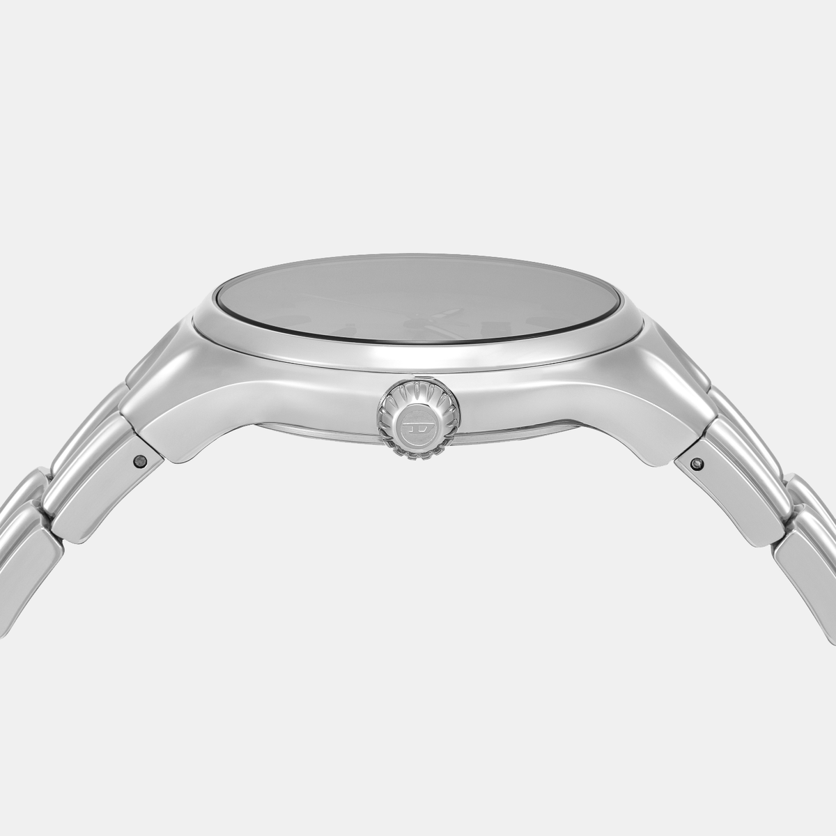 Streamline Men Quartz White Dial Analog Stainless Steel Watch DZ2205