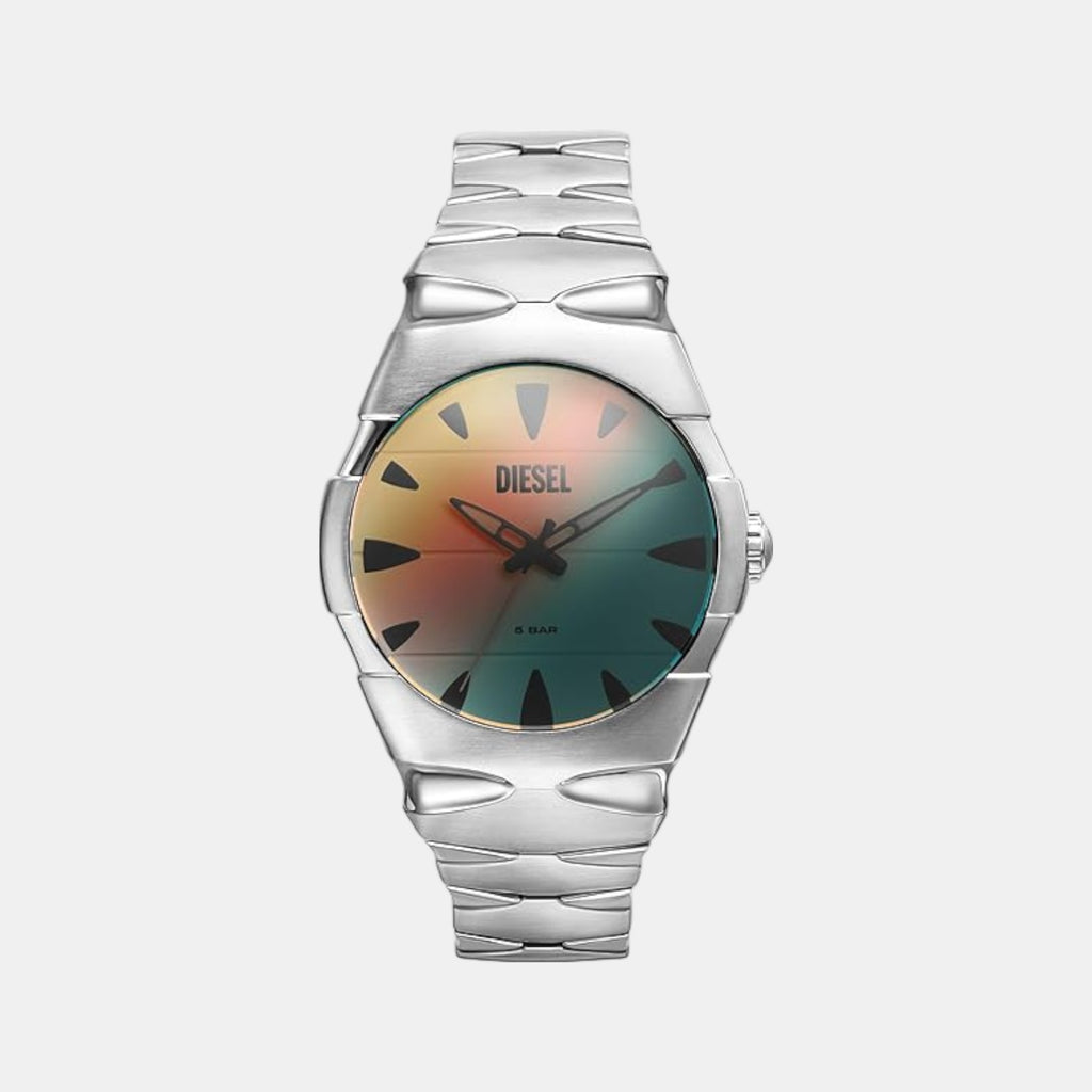 D-Sruptor Men Quartz Silver Dial Analog Stainless Steel Watch DZ2212