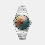 D-Sruptor Men Quartz Silver Dial Analog Stainless Steel Watch DZ2212