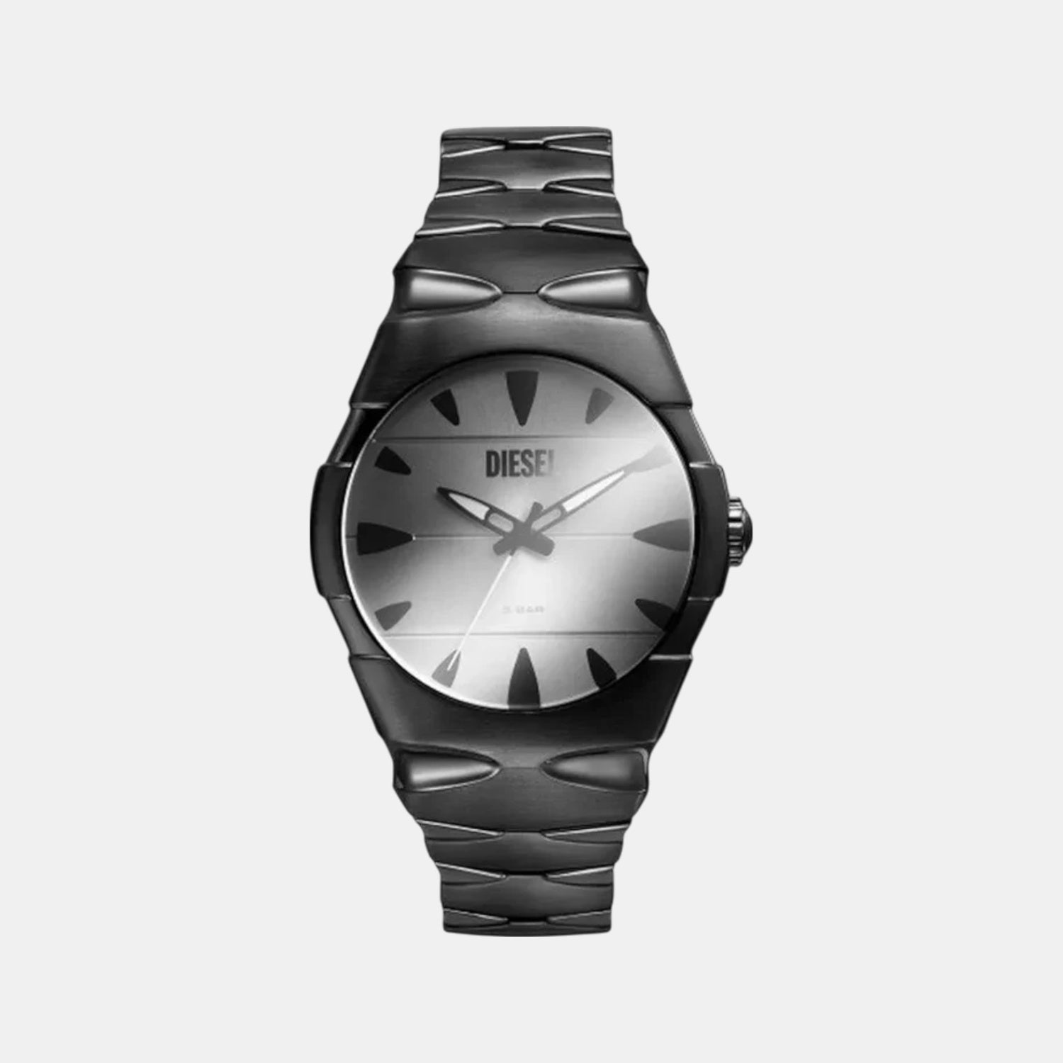 D-Sruptor Men Quartz Silver Dial Analog Stainless Steel Watch DZ2213