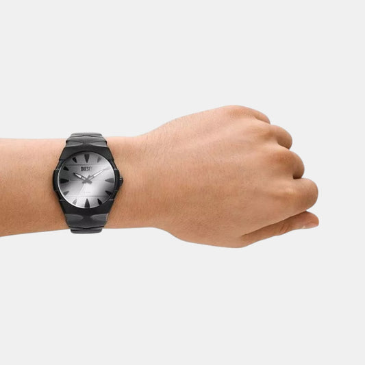 D-Sruptor Men Quartz Silver Dial Analog Stainless Steel Watch DZ2213