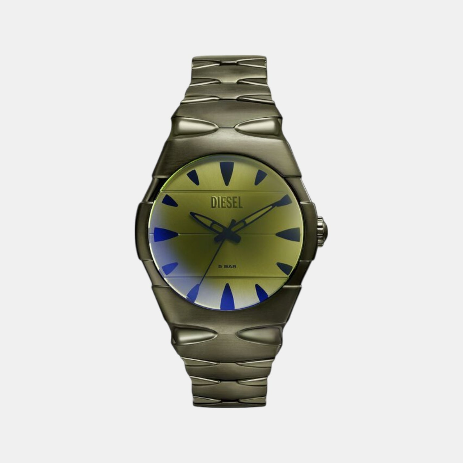 D-Sruptor Men Quartz Silver Dial Analog Stainless Steel Watch DZ2215