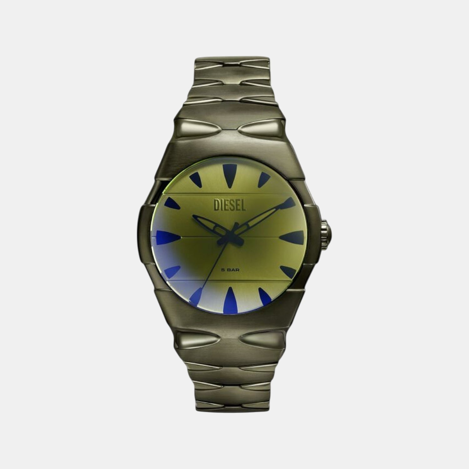 D-Sruptor Men Quartz Silver Dial Analog Stainless Steel Watch DZ2215