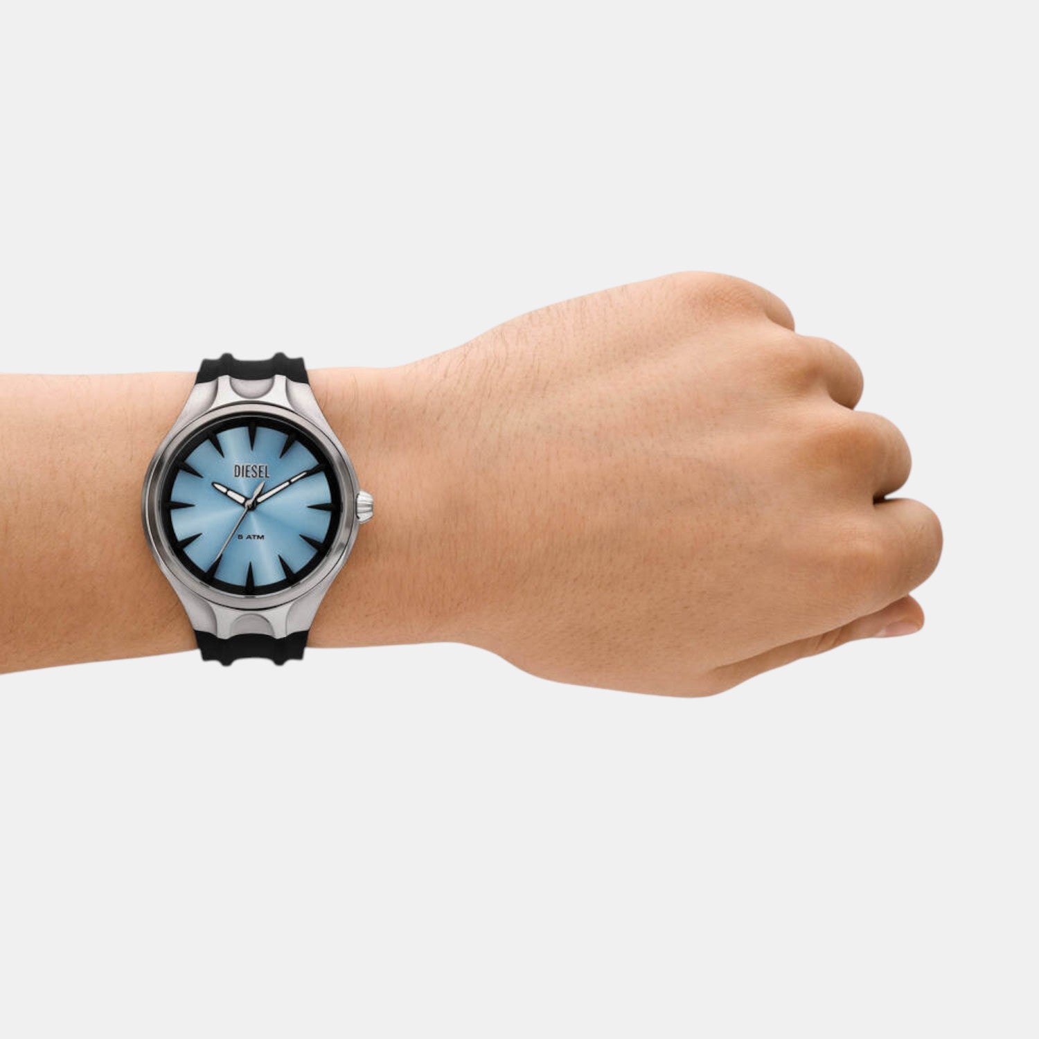 Streamline Men Quartz Blue Dial Analog Silicone Watch DZ2216