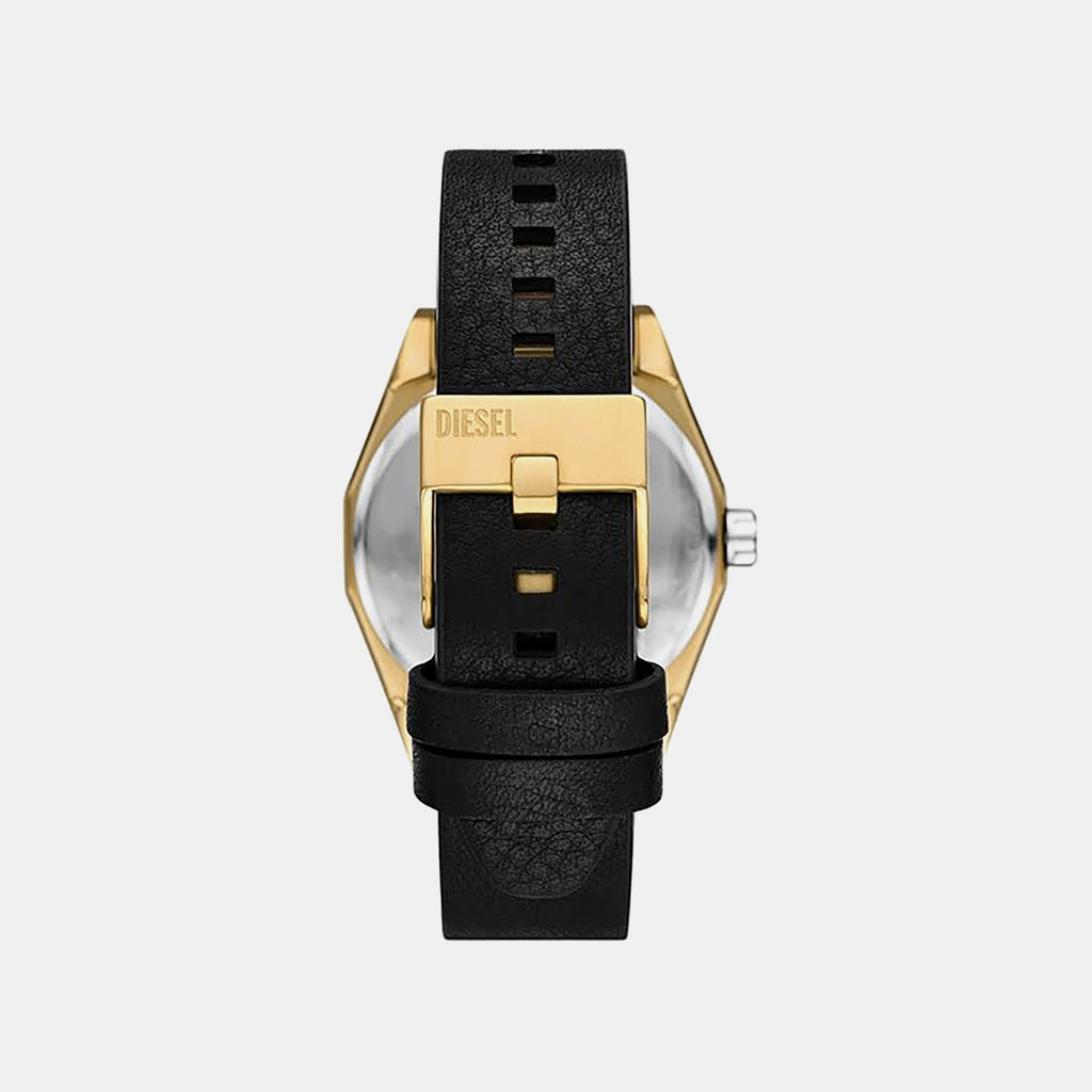 Scraper Men Quartz Silver Dial Analog Leather Watch DZ2219