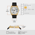 Scraper Men Quartz Silver Dial Analog Leather Watch DZ2219