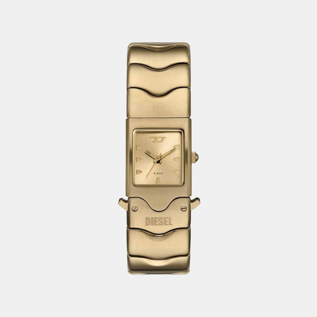 Closer Men Quartz Gold Dial Analog Stainless Steel Watch DZ2223