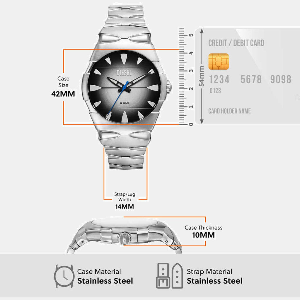 D-Sruptor Men Quartz Two Tone Dial Analog Stainless Steel Watch DZ2224