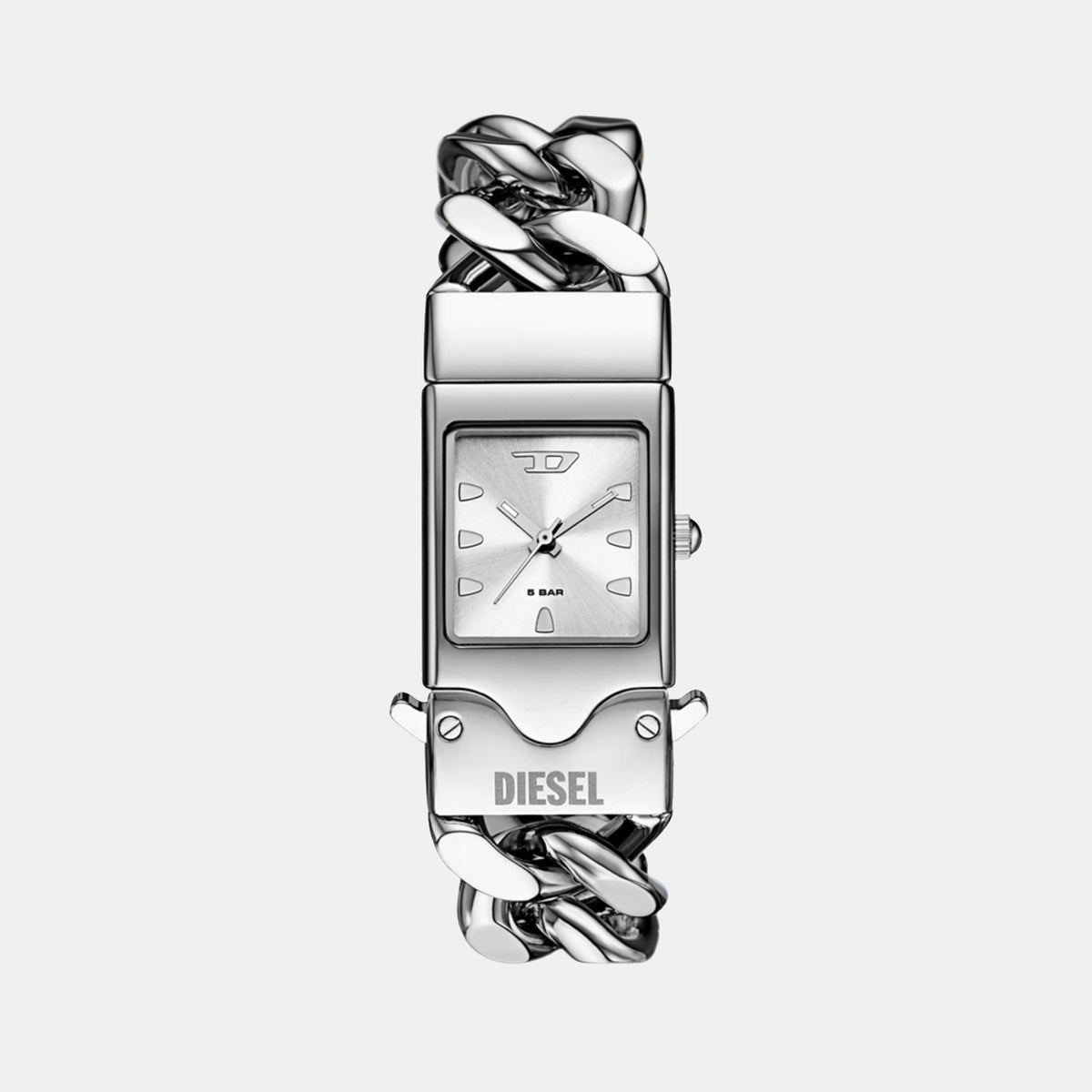 Closer Men Quartz Silver Dial Analog Stainless Steel Watch DZ2225