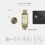 Closer Men Quartz Gold Dial Analog Stainless Steel Watch DZ2235