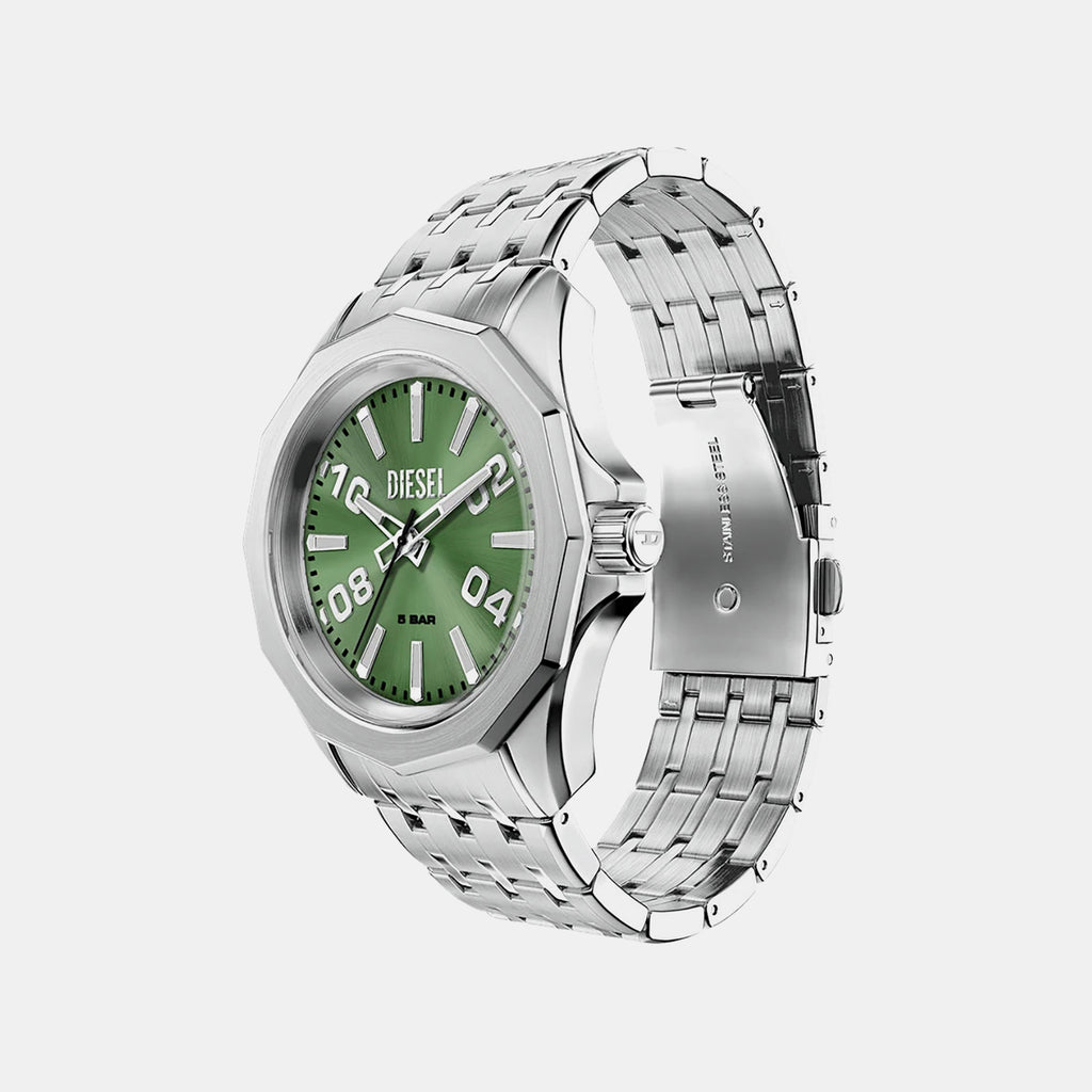 Stinger Men Quartz Green Dial Analog Stainless Steel Watch DZ2237