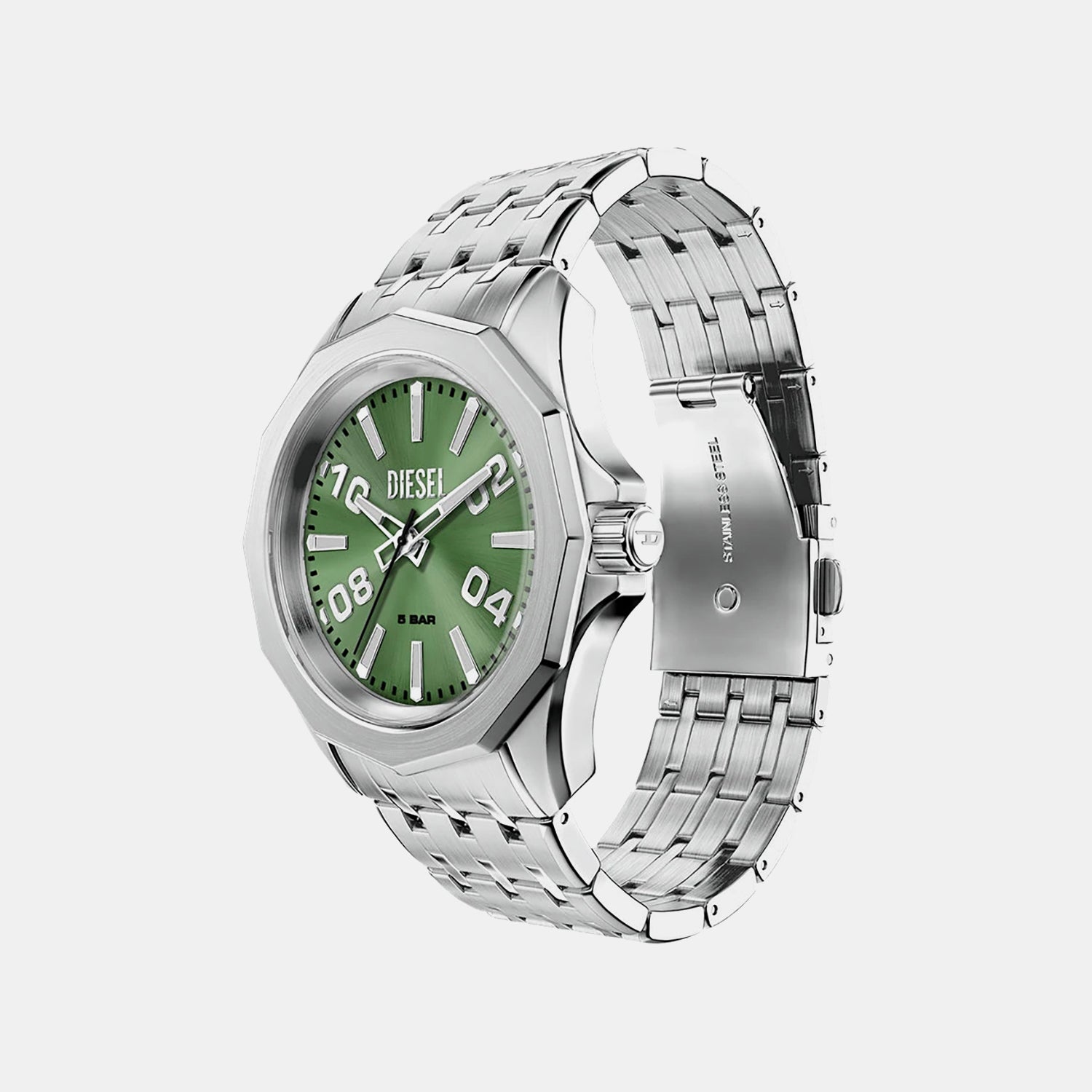 Stinger Men Quartz Green Dial Analog Stainless Steel Watch DZ2237