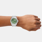Stinger Men Quartz Green Dial Analog Stainless Steel Watch DZ2237