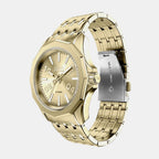 Stinger Men Quartz Gold Dial Analog Stainless Steel Watch DZ2239