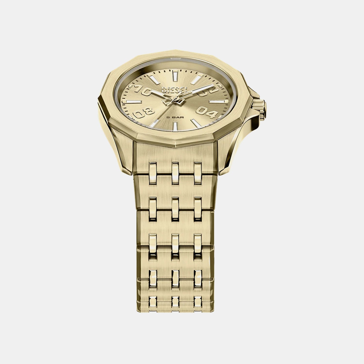 Stinger Men Quartz Gold Dial Analog Stainless Steel Watch DZ2239