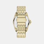 Stinger Men Quartz Gold Dial Analog Stainless Steel Watch DZ2239