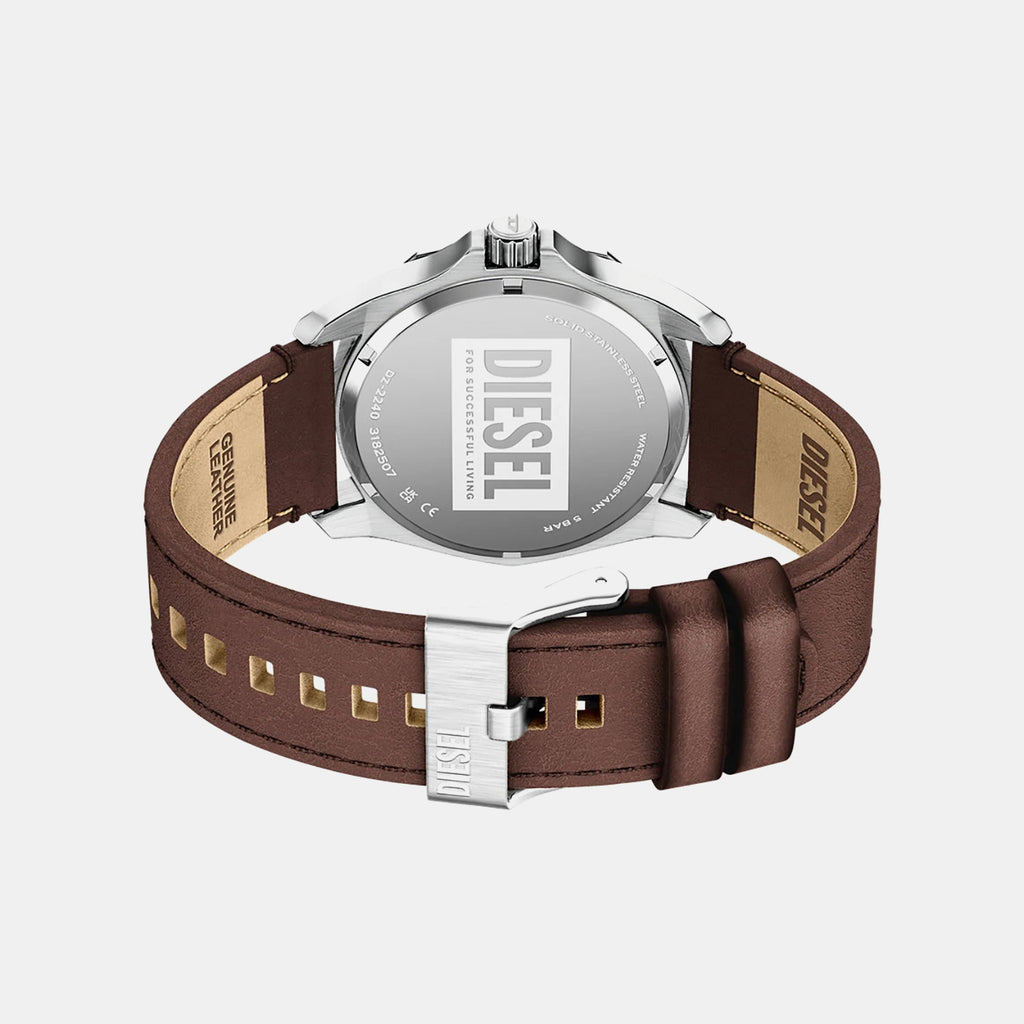 Stinger Men Quartz Grey Dial Analog Leather Watch DZ2240