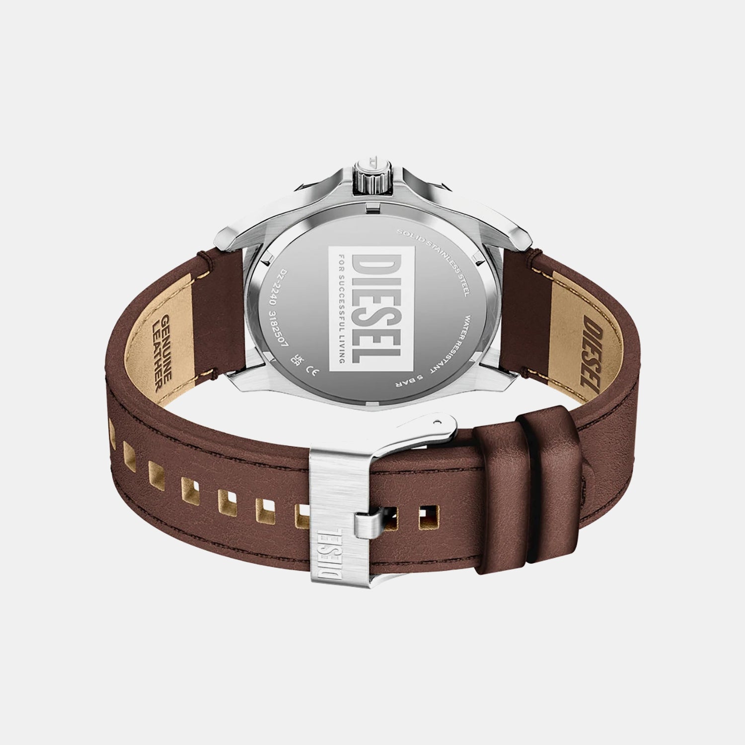 Stinger Men Quartz Grey Dial Analog Leather Watch DZ2240