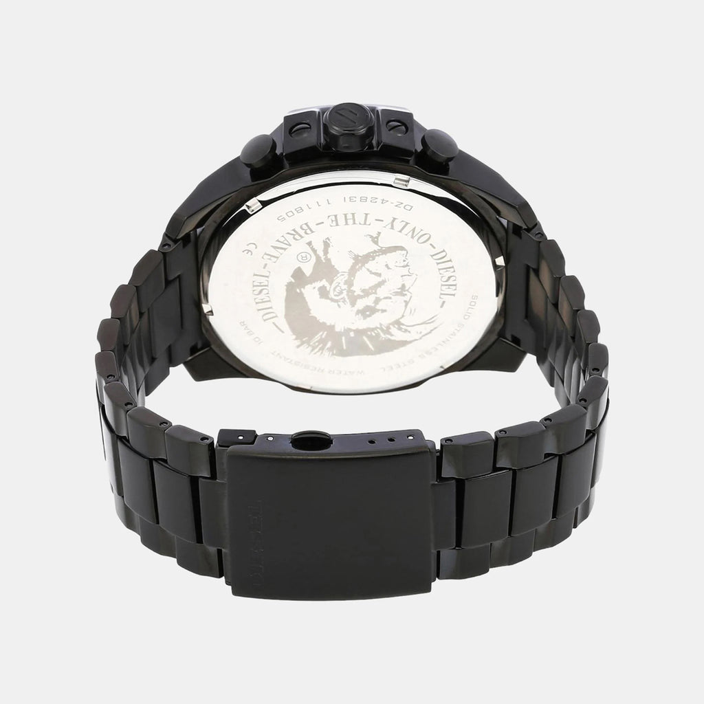 Mega Chief Men Quartz Black Dial Chronograph Stainless Steel Watch DZ4283
