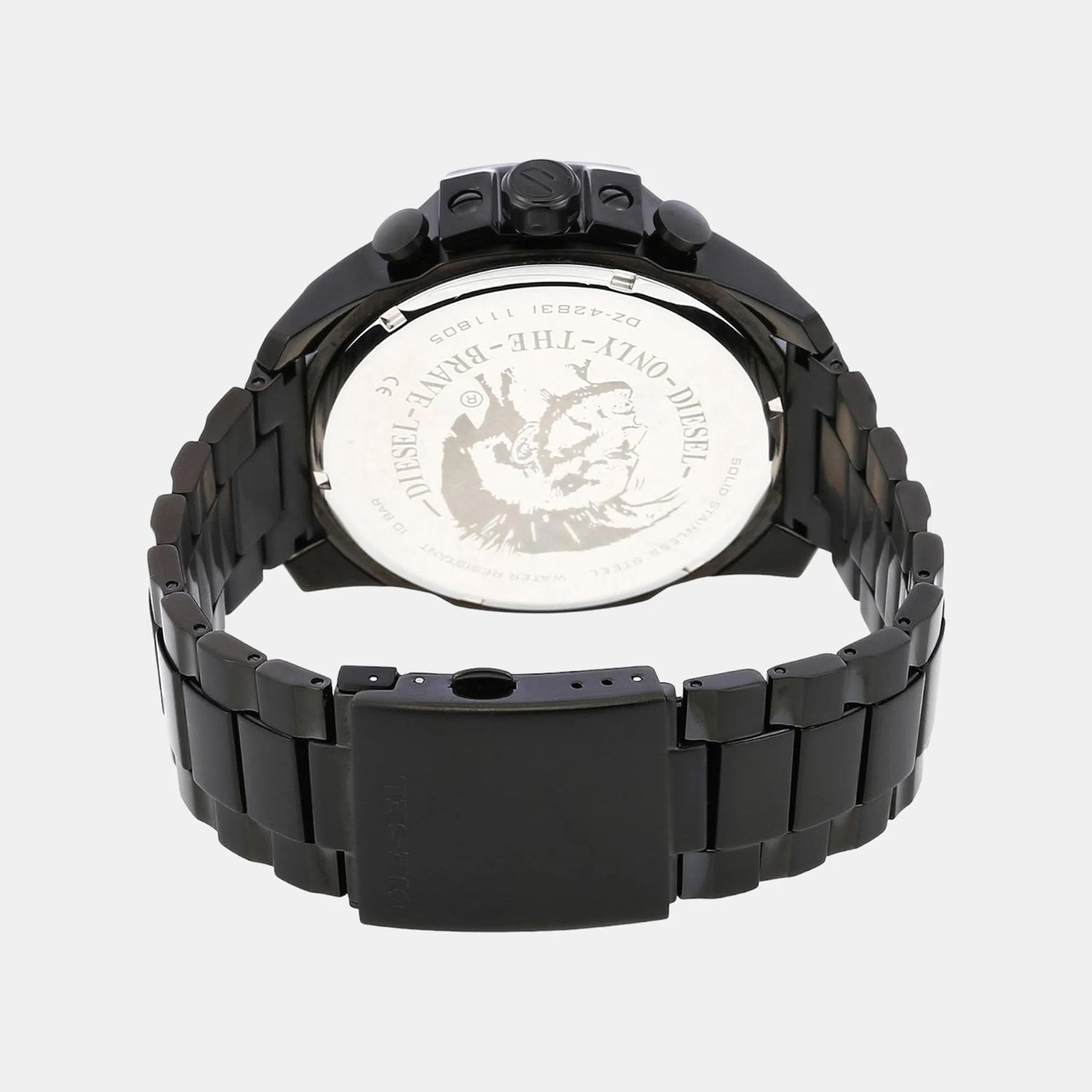 Mega Chief Men Quartz Black Dial Chronograph Stainless Steel Watch DZ4283