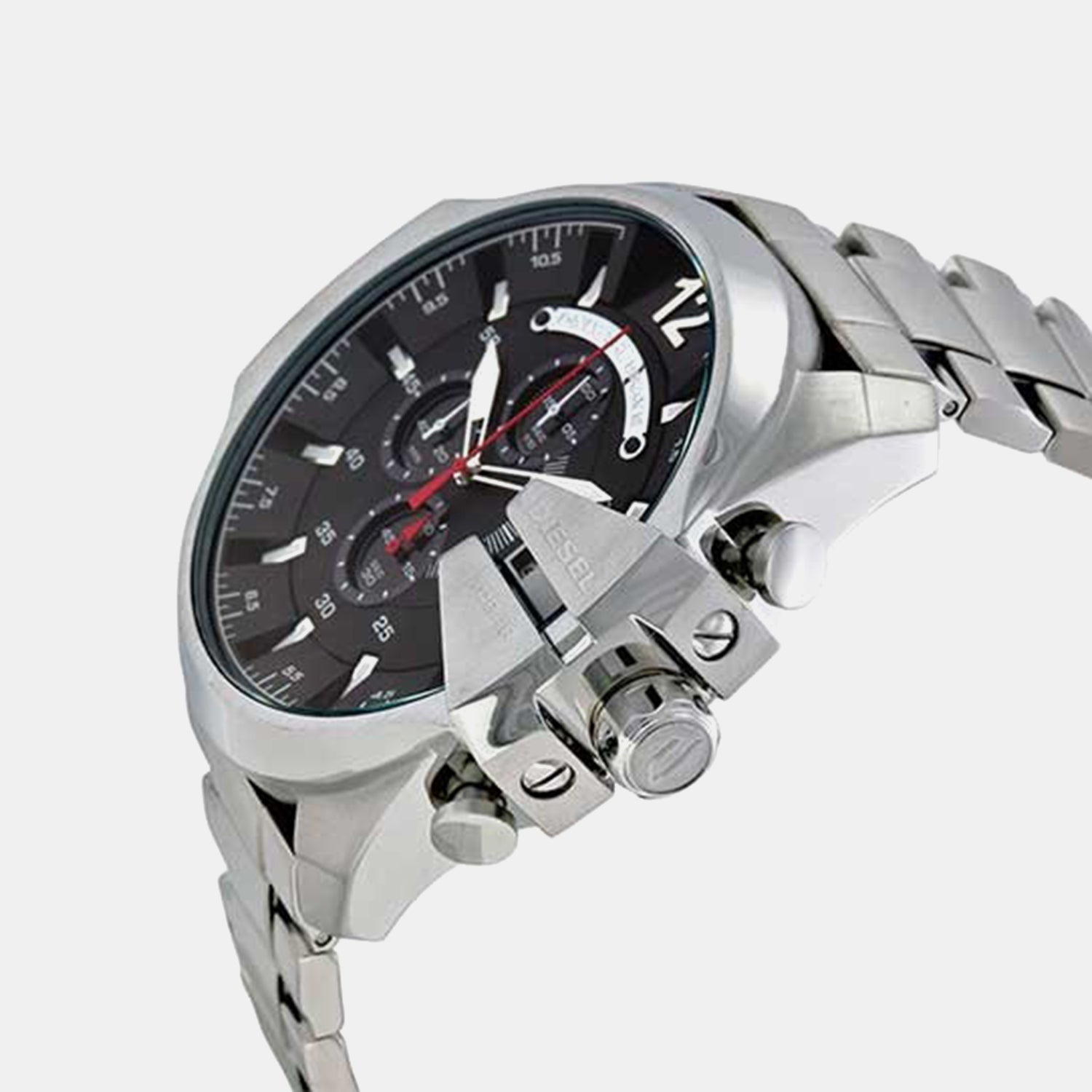 Mega Chief Men Quartz Black Dial Chronograph Stainless Steel Watch DZ4308