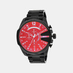 Mega Chief Men Quartz Red Dial Chronograph Stainless Steel Watch DZ4318