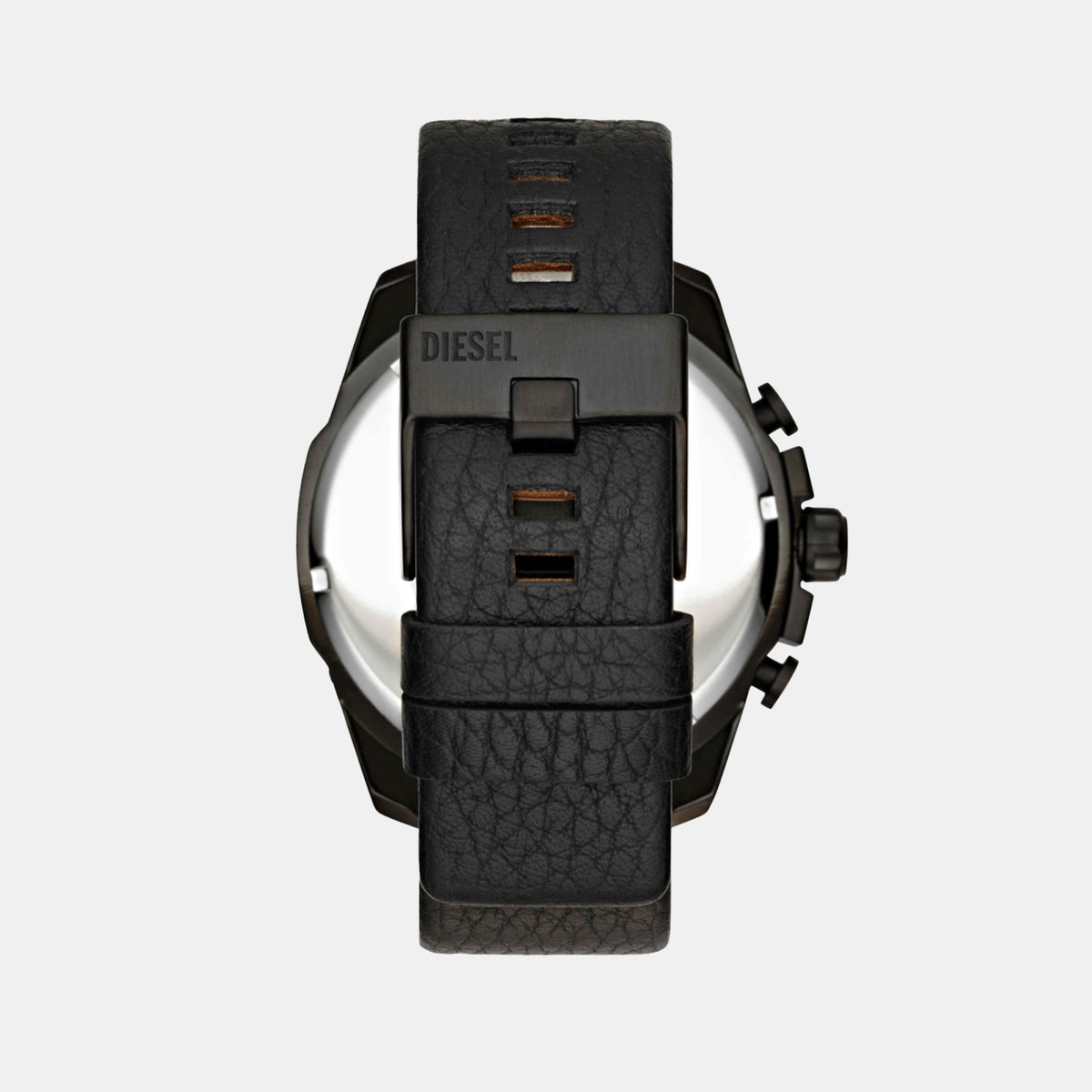 Mega Chief Men Quartz Black Dial Chronograph Leather Watch DZ4323
