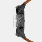 Mega Chief Men Quartz Black Dial Chronograph Leather Watch DZ4343