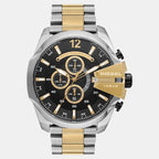 Mega Chief Men Quartz Black Dial Chronograph Stainless Steel Watch DZ4581