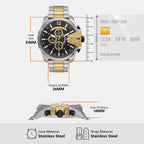 Mega Chief Men Quartz Black Dial Chronograph Stainless Steel Watch DZ4581