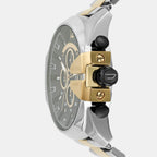 Mega Chief Men Quartz Black Dial Chronograph Stainless Steel Watch DZ4581