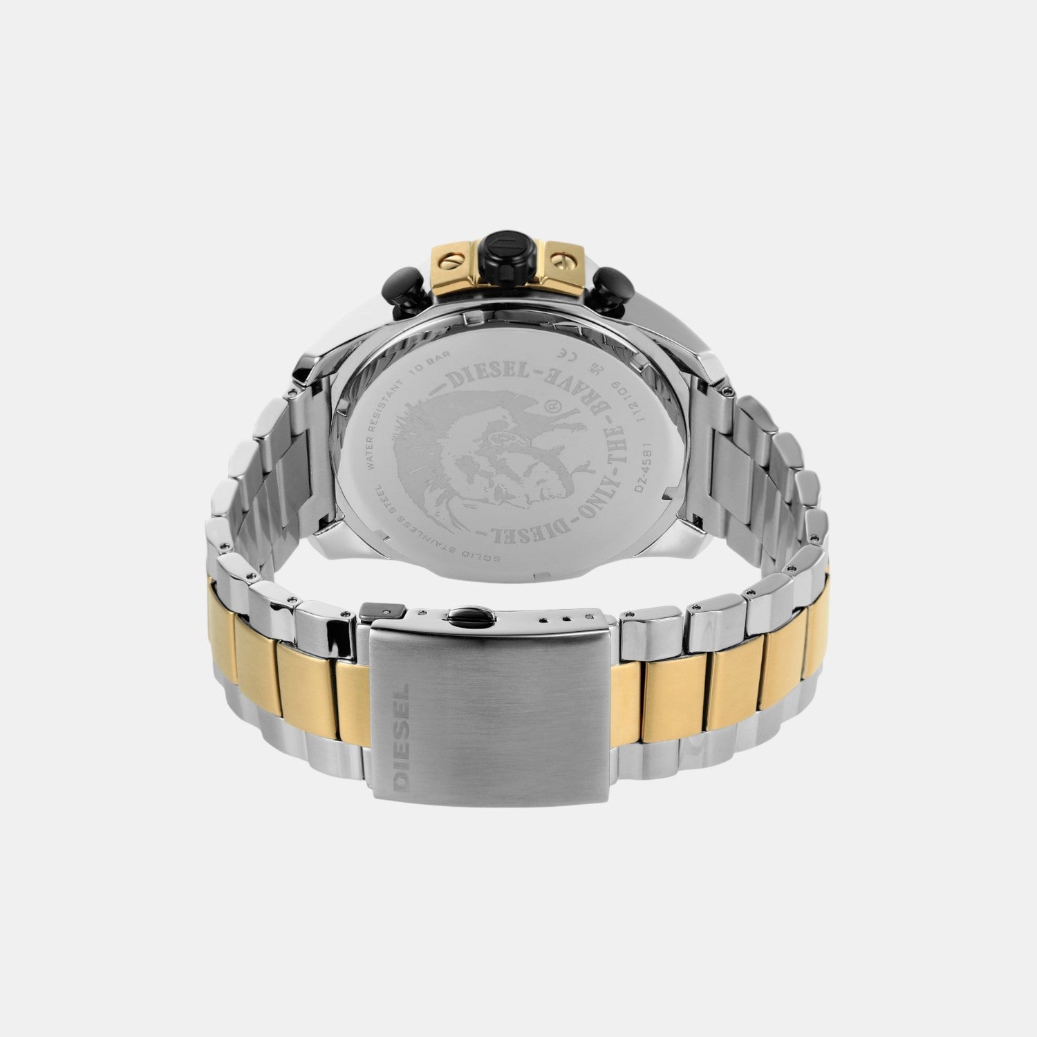 Mega Chief Men Quartz Black Dial Chronograph Stainless Steel Watch DZ4581