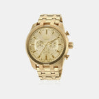 Split Men Quartz Gold Dial Chronograph Stainless Steel Watch DZ4590